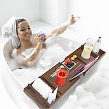 Столик для ванни ROYAL CRAFT WOOD Luxury, бамбуковий, коричневий, фото 3