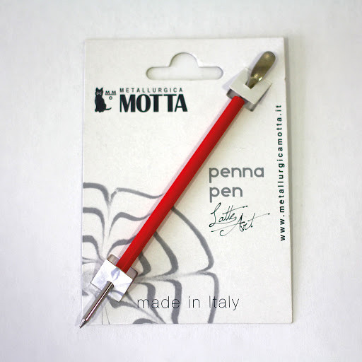 Латте-арт пензлик Motta для бариста (перо для малюнків на каві) Червона