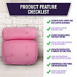 Подушка для ванної Regal Bazaar Spa Bath Pillow на присосках, рожева, фото 5