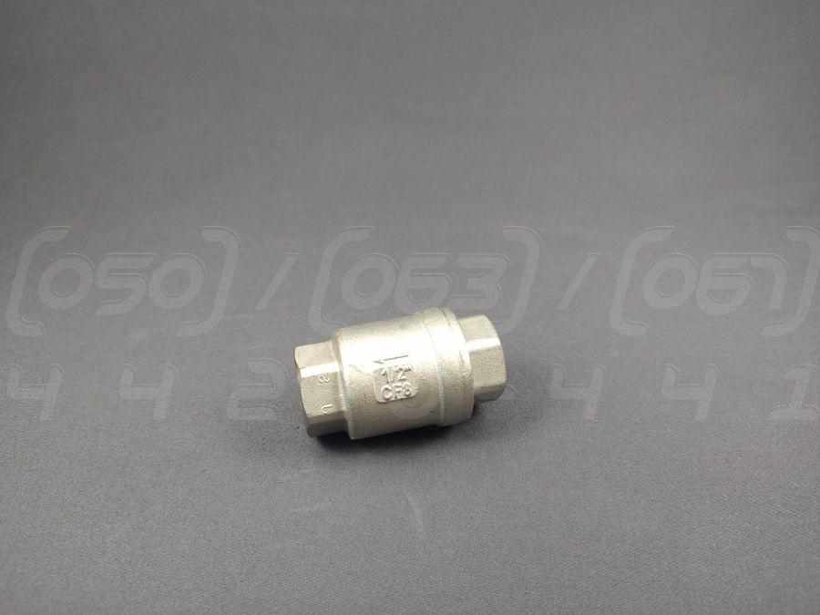 Клапан зворотний пружинний муфтовий DN15 (1/2"), н/ж сталь AISI304, Ру63 (1000 PSI), до +300°C, різьба BSPP, фото 1