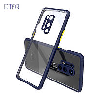 Протиударний чохол бампер для OnePlus 8 Pro синій прозорий захист камери
