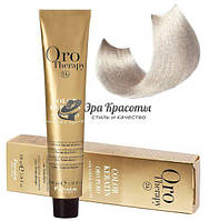Безаммиачная крем-краска для волос 11.1 Ультраблондин пепельный Oro Therapy Color Keratin Fanola, 100 мл