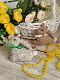 Великодній кролик, кролик текстильна іграшка, декор на Великдень,, фото 4
