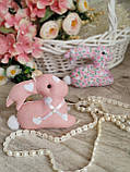 Великодній кролик,кролик текстильна іграшка, декор на Великдень,, фото 8