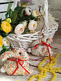 Великодній кролик,, текстильна іграшка кролик, декор на Великдень,, фото 5