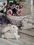 Великодній кролик, текстильна іграшка, декор на Великдень,, фото 3