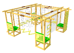 Модульний мотузковий майданчик на 5 конкурсів