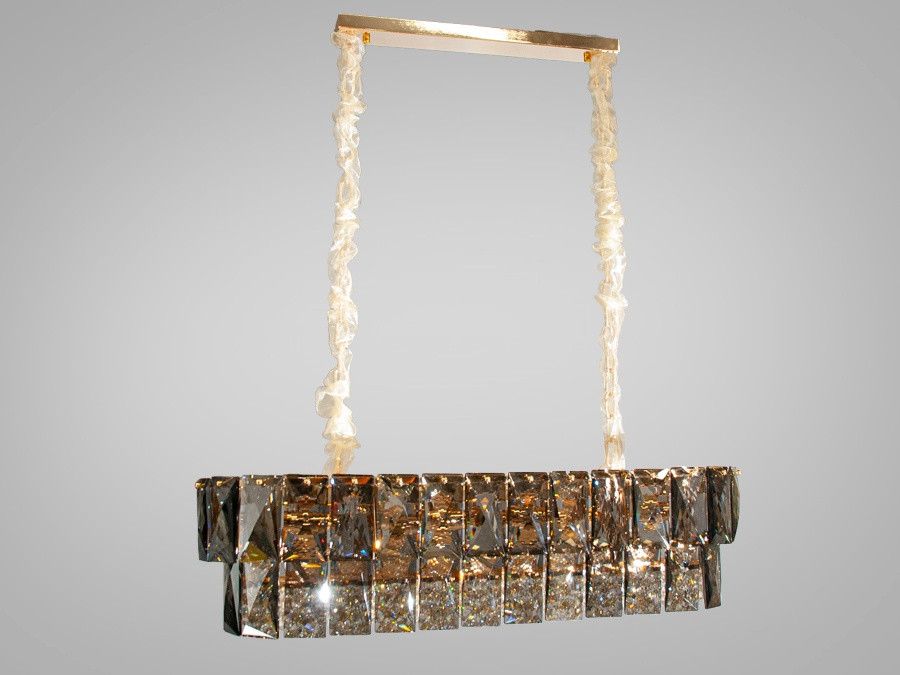 Кришталева люстра овальної форми для вітальні 8070-900x300G, фото 1