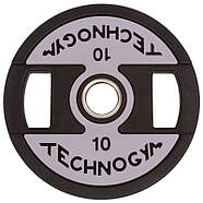 Диски d-51мм TECHNOGYM 10 кг (диски) поліуретанові з хватом і металевою втулкою, фото 2