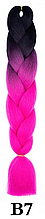 Канекалон чорний + фуксія насичений рожевий А18 Довжина 60 ± 5 см Вага 100 ± 5 г Термостійкий Jumbo Braid В7