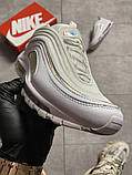 Жіночі кросівки Nike Air Max 97 White Perlamutr, білі шкіряні кросівки найк аір макс 97 аїр, фото 4