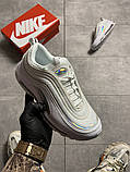 Жіночі кросівки Nike Air Max 97 White Perlamutr, білі шкіряні кросівки найк аір макс 97 аїр, фото 3