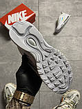 Жіночі кросівки Nike Air Max 97 White Perlamutr, білі шкіряні кросівки найк аір макс 97 аїр, фото 9