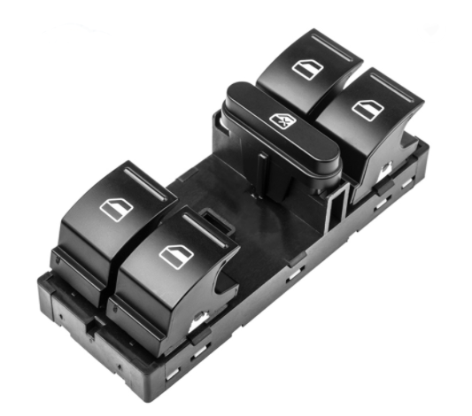 Блок кнопок склопідіймача Volkswagen 1K4959857B для водія чорний