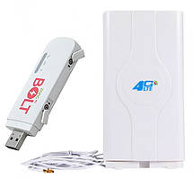 Комплект 4G+LTE+3G Wi-Fi Роутер Huawei E8372h-153 USB Київстар, Vodafone, Lifecell з антеною MIMO 2×9dbi