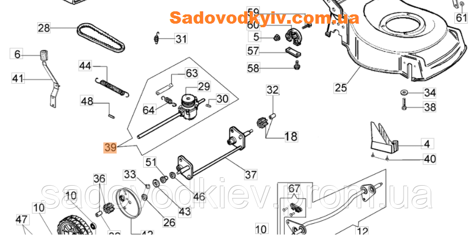 Трансмісія для газонокосарки Oleo-Mac G 48 TE (66070017ER), фото 1