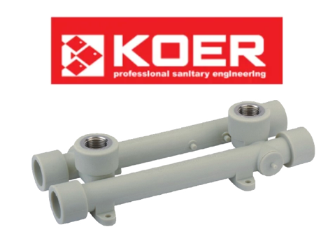 Планка монтажна прохідна KOER K0128.PRO - 20x1/2F PPR