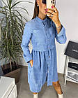 Сукня жіноча 430 (42-44; 46-48) кольори: пудра, беж, блакитний, мокко, ліловий, сірий) СП, фото 7