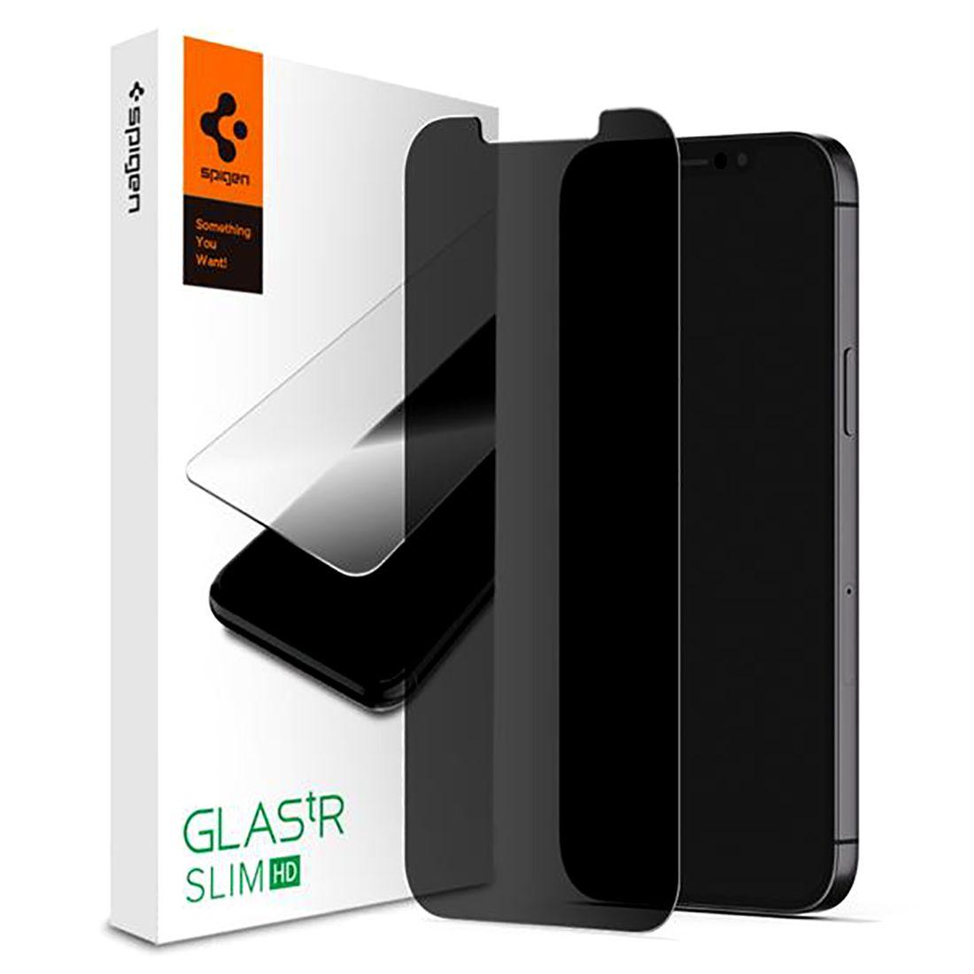 Захисне скло Spigen для iPhone 12/12 Pro — (Антишпіон) GLAS.tR Slim TM Privacy (AGL01513)