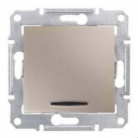 Вимикач одноклавішний з підсвіткою (сх.1) (титан) SEDNA Schneider Electric SDN1400168