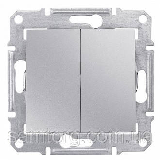 Вимикач двоклавішний (сх.5) (алюміній) SEDNA Schneider Electric SDN0300160