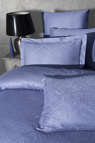 Постільна білизна First Choice Jacquard Satin "Siray Indigo" JS 106, фото 3