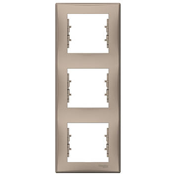 Рамка 3 пости вертикальна титан Sedna SDN5801368