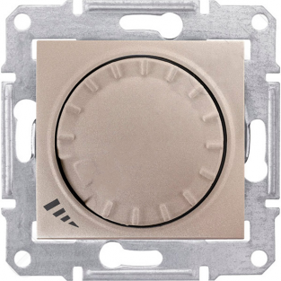 Світлорегулятор LED поворотно-натискний універсальний 4-400 Вт/ВА титан Sedna SDN2201268