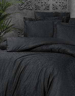 Постільна білизна First Choice Jacquard Satin "Siray Black" JS 107, фото 4