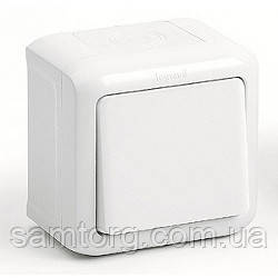 Вимикач кнопковий 10А IP44 Legrand Forix (Quteo) (білий) 782364