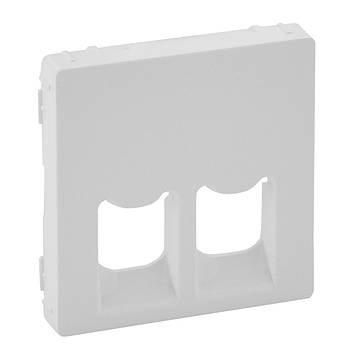 Лицьова панель розетки RJ11+RJ45 Білий Valena LIFE 755420