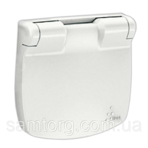 Лицьова панель розетки 2К+З з кришкою перлів Valena ALLURE 754849, фото 1