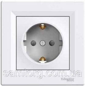 Розетка електрична із заземленням EPH2900121 (білий) Asfora EPH2900121
