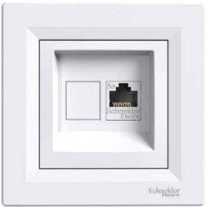 Комп'ютерна розетка RJ45 кат. 5e 125 МГц без екрана (білий) Asfora EPH4300121