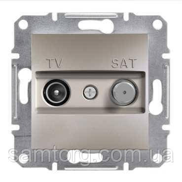 Телевізійна розетка TV-SAT кінцева Asfora Бронза EPH3400169