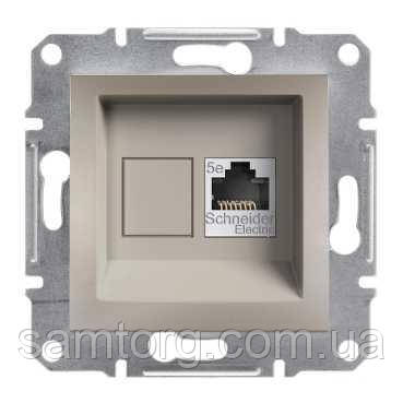 Комп'ютерна розетка 1xRJ45 5e екранована Asfora Бронза EPH5000169