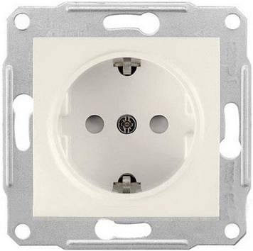 Розетка з з/к із захисними шторками, 16 А, 250 В (складова кістка) SEDNA Schneider Electric SDN3000123