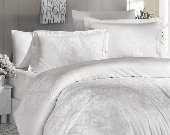 Постільна білизна First Choice Jacquard Satin "Sofya Cream" JS 131, фото 1