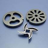 Решітки та ніж для м'ясорубки Fama FTS107E TS12 TG12 FTS126 FTSR107 FTS127E FTG127E, фото 3