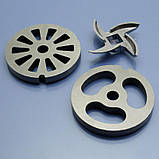 Решітки та ніж для м'ясорубки Fama FTS107E TS12 TG12 FTS126 FTSR107 FTS127E FTG127E, фото 2