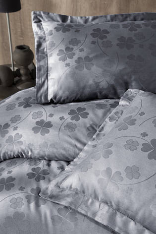 Постільна білизна First Choice Jacquard Satin "Clover Grey" JS 46, фото 3