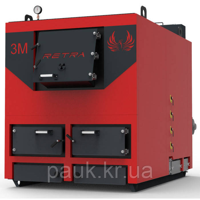 Промисловий котел 600 кВт РЕТРА-3М Plus твердопаливний, сталевий, фото 1