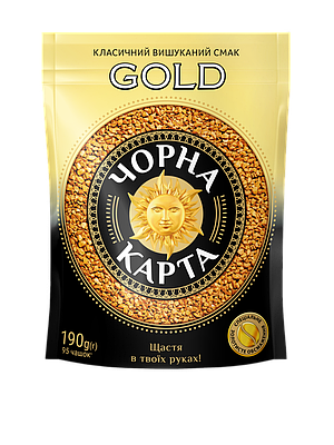 Кава розчинна Чорна Карта Gold, пакет, 190г