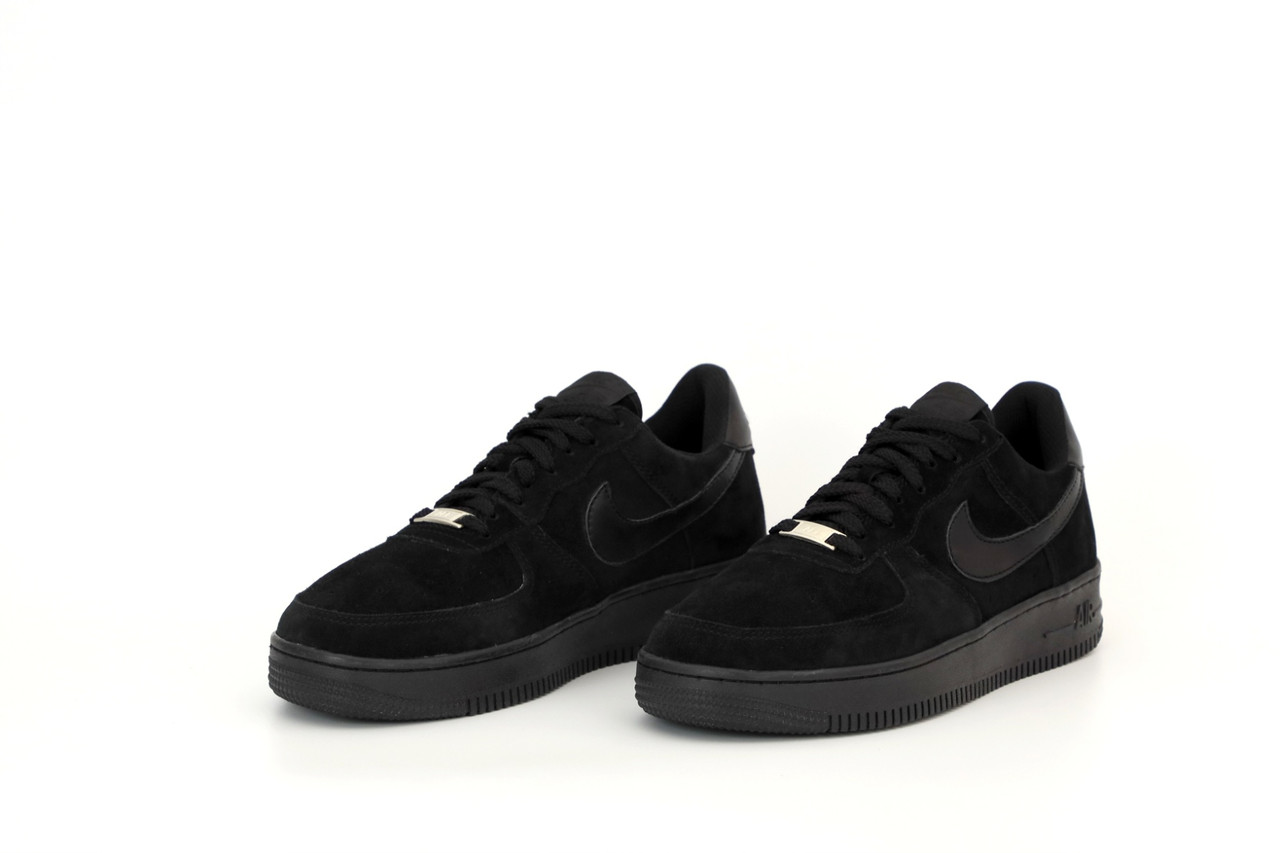 Чоловічі замшеві чорні Кросівки Nike Air Force