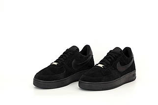 Чоловічі замшеві чорні Кросівки Nike Air Force