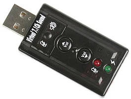 USB звукова карта 3D Sound card 7 в 1 зовнішня