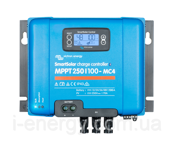 Сонячний контролер заряду SmartSolar MPPT 250/100-MC4 VE.Can Bluetooth SCC125110511 Victron Energy 250В 100А