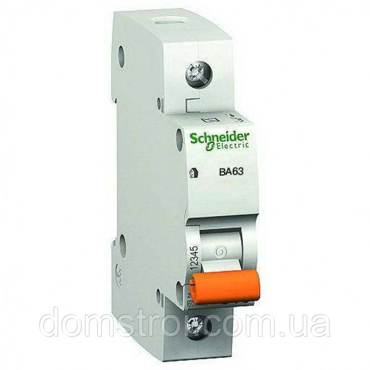 Автомат 20A, 1-фазний, тип С, "Домовик" 11204 Schneider Electric