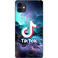 Силіконовий бампер чохол для Iphone 11 з малюнком Tik Tok