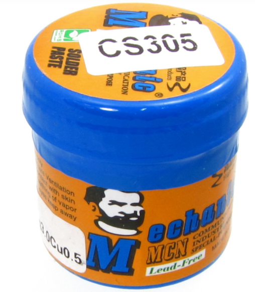 Паста BGA безсвинцева MECHANIC CS305-B80 60 гр, Sn 96,5%, Ag 3%, Cu 0,5% (217 гр.С)